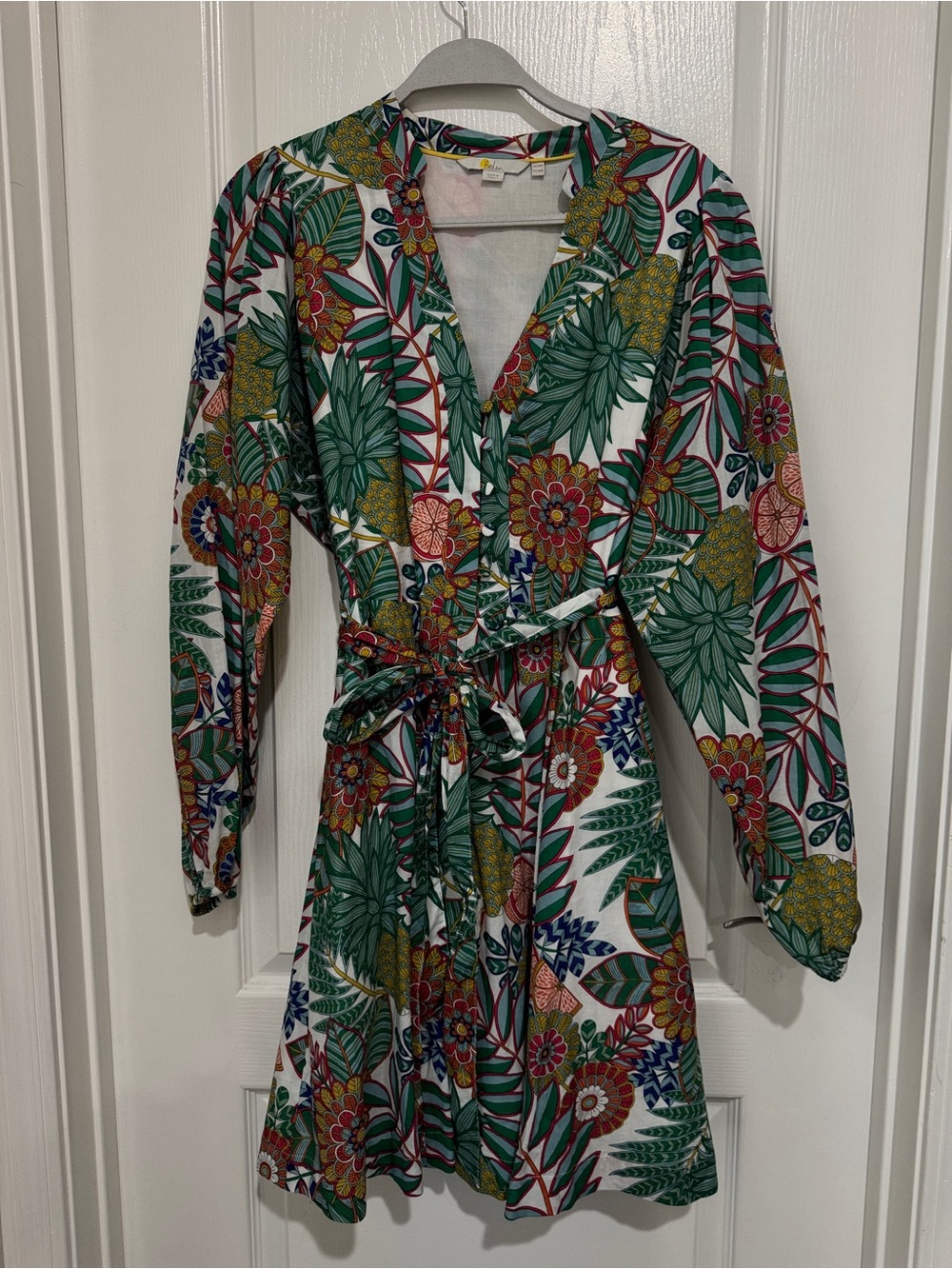 Boden Multicolor Floral Button Up Dress